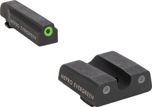 Mieridlá Evergreen™ Meprolight® pre Glock / oranžová muška, zelené plexi