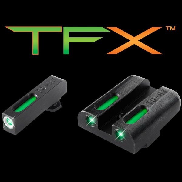 Mieridlá TFX Tritium / Fiber-Optic Truglo® - Glock® High Set