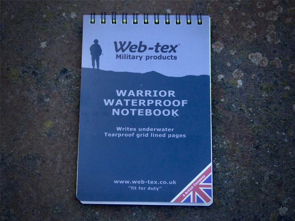 Vodovzdorný zápisník Warrior Web-Tex®